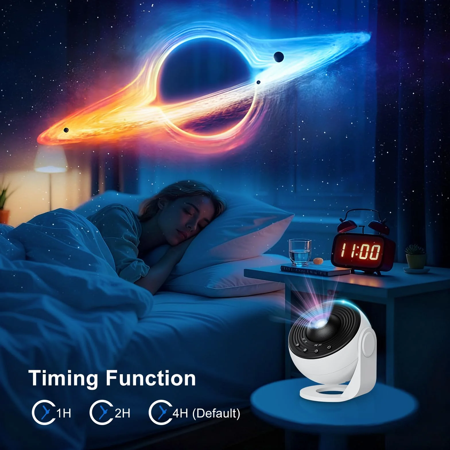 Proiettore Stelle Soffitto PRO, Galaxy Projector Planetarium Projector with 13 Planet Discs, Timer, Luce Notturna Proiettore Stellato per Bambini Adulti Rotazione a 360°