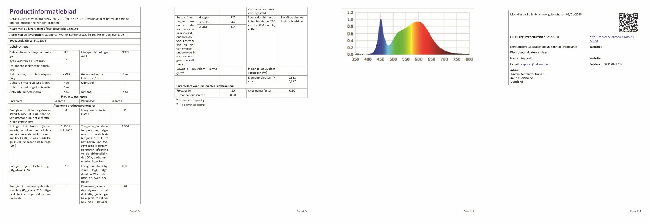 SEBSON LED Lampada da Specchio, Montaggio a Parete, Lampada da Specchio Bagno IP44, Bianco Neutro 4.000K, Cromo, 400x133x42mm, 8W, 600lm