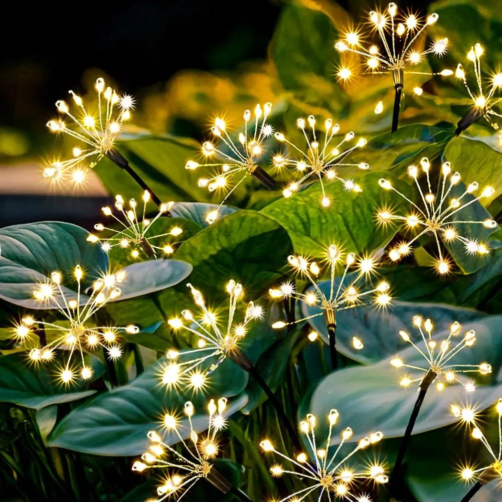 Redefun Luci Solari da Giardino, 2 pezzi 160LED Luci Solari, 8 Modalità luce da Giardino ad Energia Solare, Impermeabile Ondeggiante Luce Lucciola per Esterni Patio Vialetto