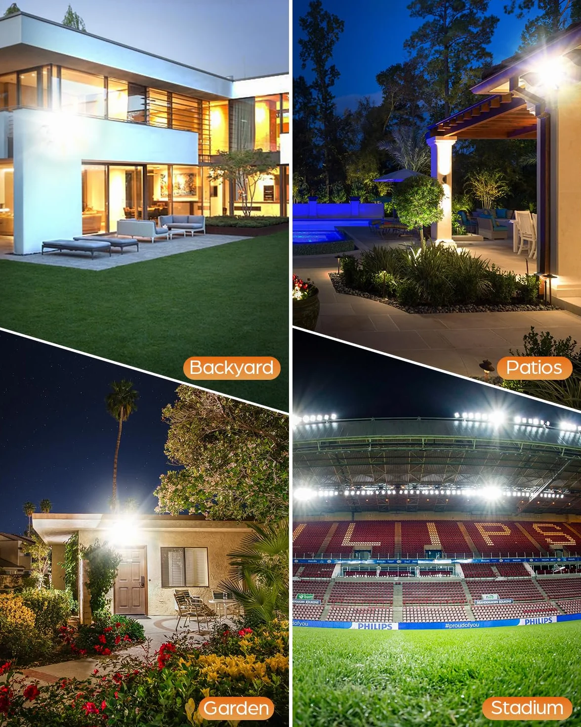 50W 5000LM Faretto LED da Esterno con Sensore di Movimento 1 Pezzi, 6500K Bianco Freddo Impermeabile IP67 Faretto Faro LED Esterno con Sensore Movimento per Cortile, Giardino