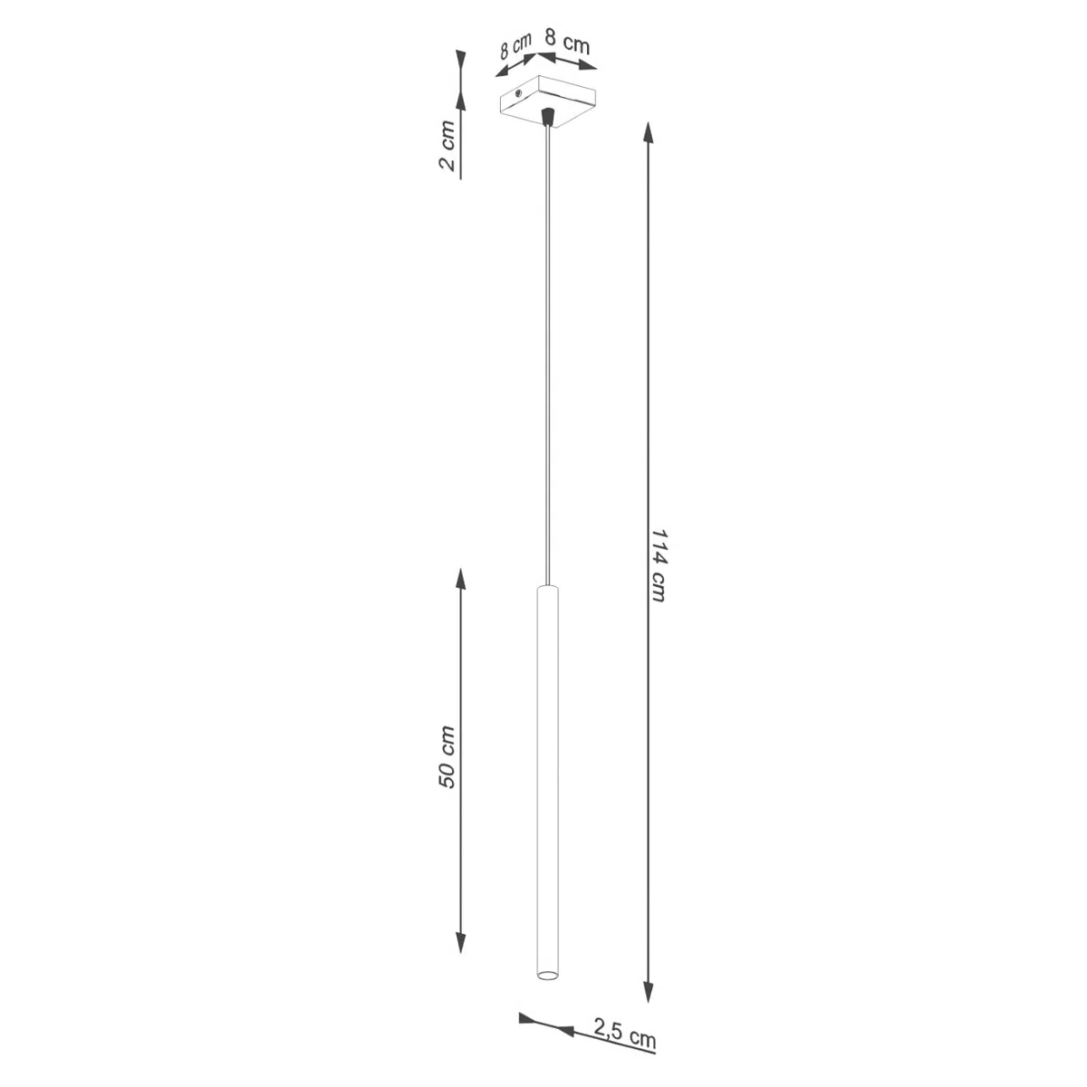 SOLLUX lighting Lampada Da Soffitto Lampada Da Sospensione Di Acciaio 1 Paralume 8 x 8 x 114 cm Beige Pastelo