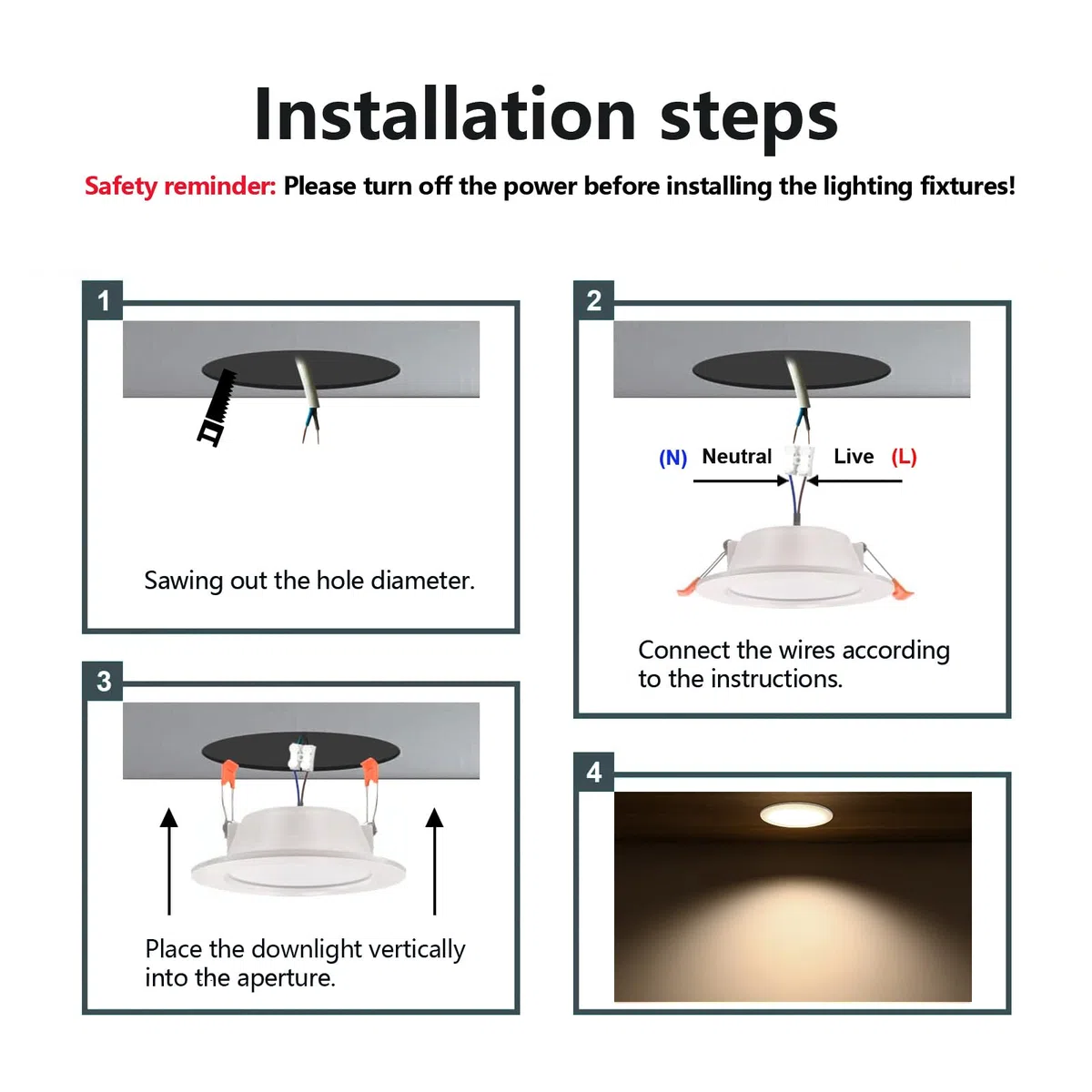 Faretti LED da Incasso per Cartongesso 220V, 7W 600LM Faretti da Incasso Soffitto 6000K Bianco Freddo, IP44 Faretto Incasso Cartongesso Bagno, Alluminio, Foro Ø90-100mm, Set di 5