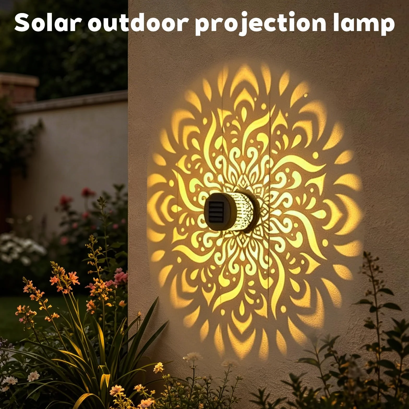 Lanterne Solari da Esterno, Metallo LED Mandala Lanterna IP65 Proteggere dal Vento e Dalla Pioggia Lampada Solare da Giardino per Patio Balcone Decorazioni Giardino (2 pezzi)