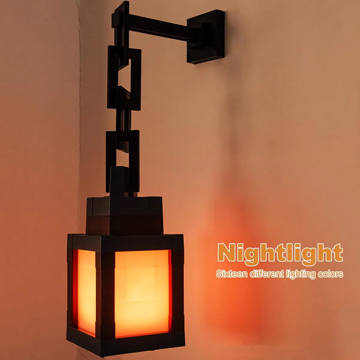 Lampada Notturna Pixelata 3D con Effetto Night Light USB Ricaricabile, 16 Colori LED con Switch Touch e Telecomando, Illuminazione da Parete o da Tavolo per Decorazioni Camera da Letto
