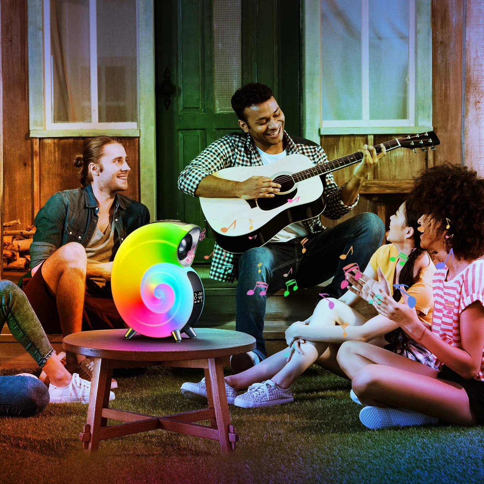 Euakee Wake Up Light, Sveglia Luce LED Intelligente, Lampada da tavolo intelligente, Intelligente Lampada da Comodino con Bluetooth Musica 16 Milioni di Colori Per Adulti & Bambini (Rosa)