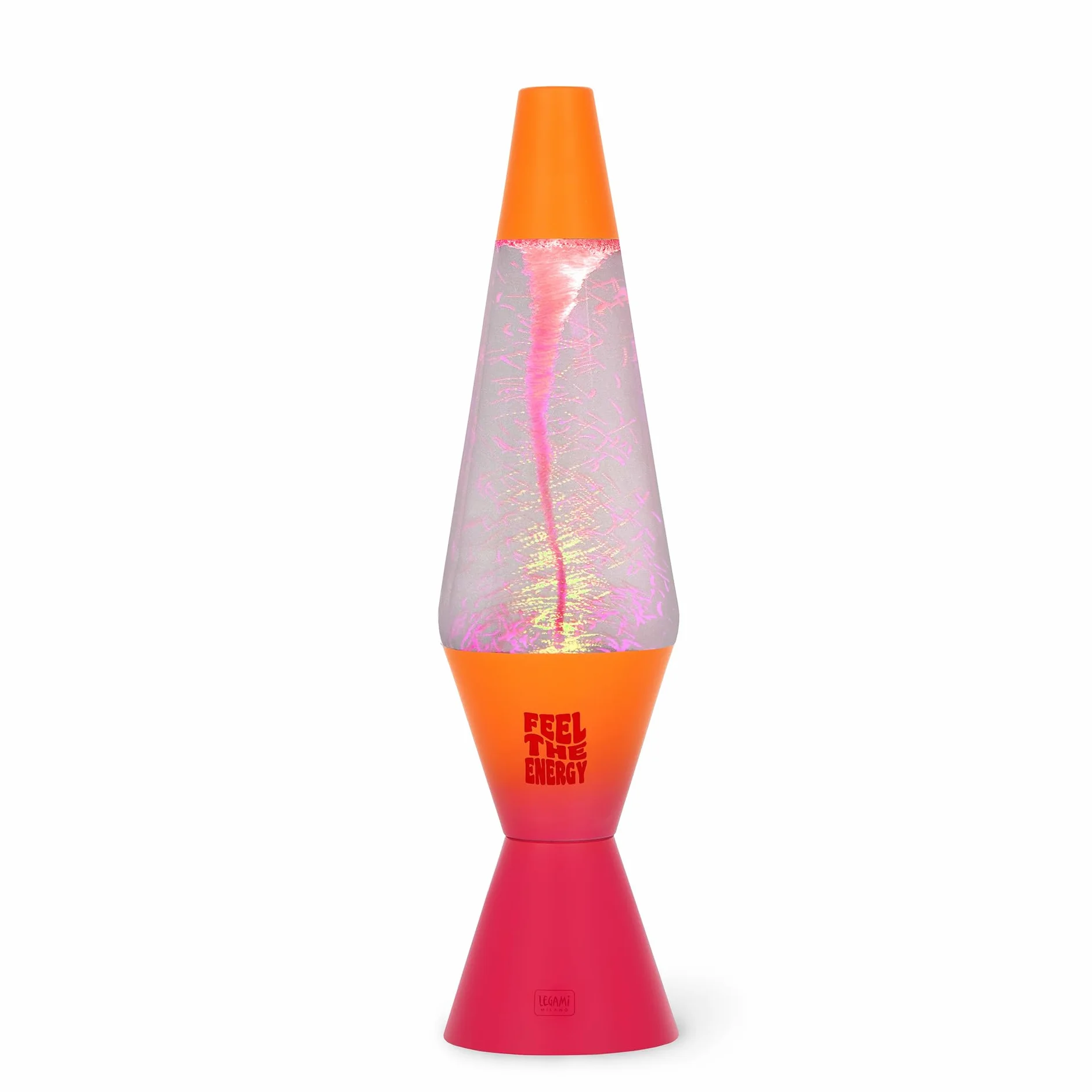 Legami - Lampada Led Tornado Feel The Energy, Luce Multicolore, Effetto Luminoso, Cavo di alimentazione USB/DC incluso, Solo per Uso Interno, 9 x 37 cm