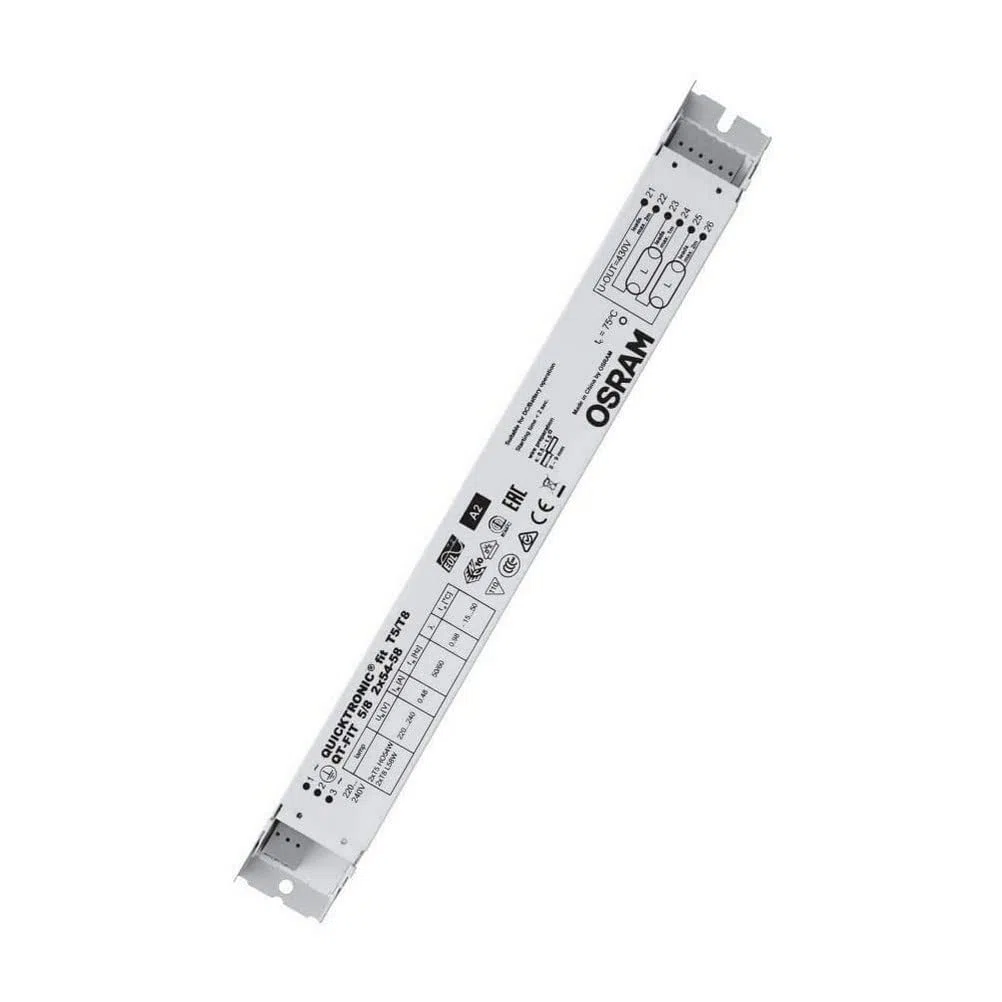 OSRAM alimentatore elettronico, QUICKTRONIC FIT 5/8, Alimentatore elettronico LL/KLL non-DIM, QT-FIT 5/8 2X54-58/220-240