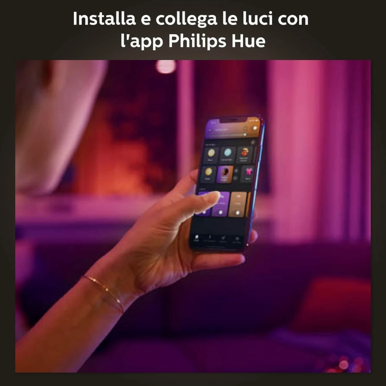 Philips Hue White and Color Ambiance Impress Piedistallo Smart per Esterni, LED Integrato, 8W, Nero