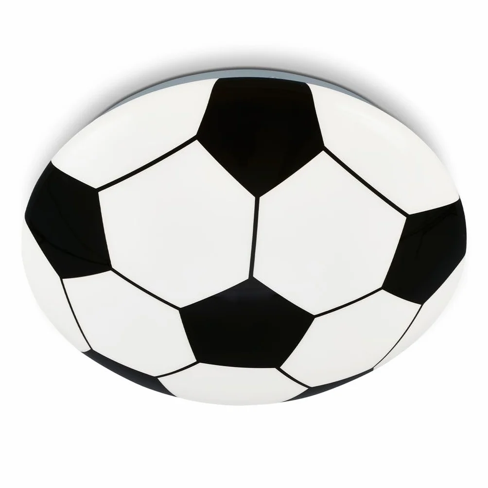 BRILONER - Lampada da soffitto a LED da calcio, lampada da calcio, lampada da camera per bambini, lampada da soffitto da camera per bambini, vetro, 12 watt, 275x65 mm