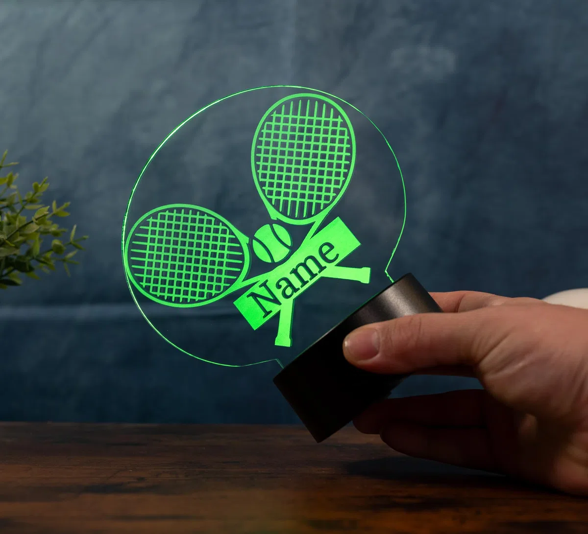 Lampada da tennis personalizzata, luce notturna a LED con nome, regalo per giocatori di tennis e appassionati, luce decorativa da tennis per cameretta dei bambini, camera da letto e club