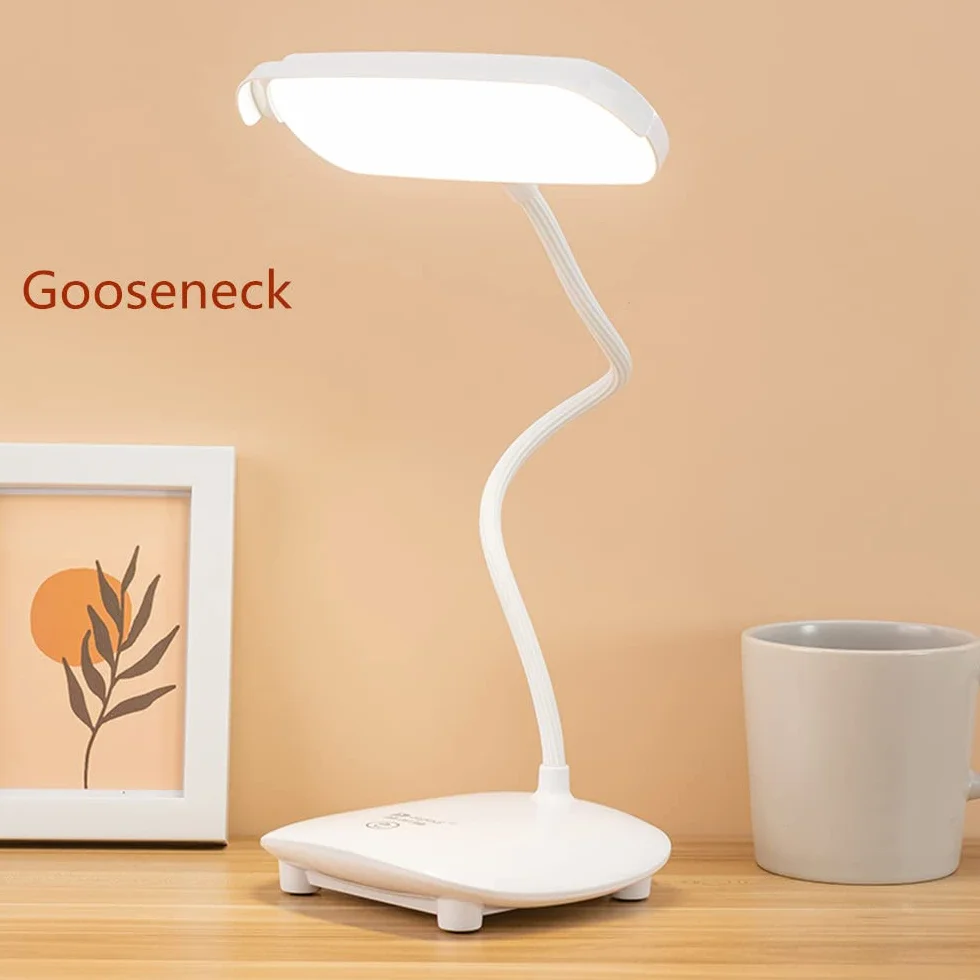 Lampada da Scrivania Senza Fili, Batteria Ricaricabile con 2 Batterie Da 4200 Mah, 40LED, Touch Dimmerabile, 3 Colori, Funzione Memoria, Ricaricabile, Lampada da Tavolo Portatile
