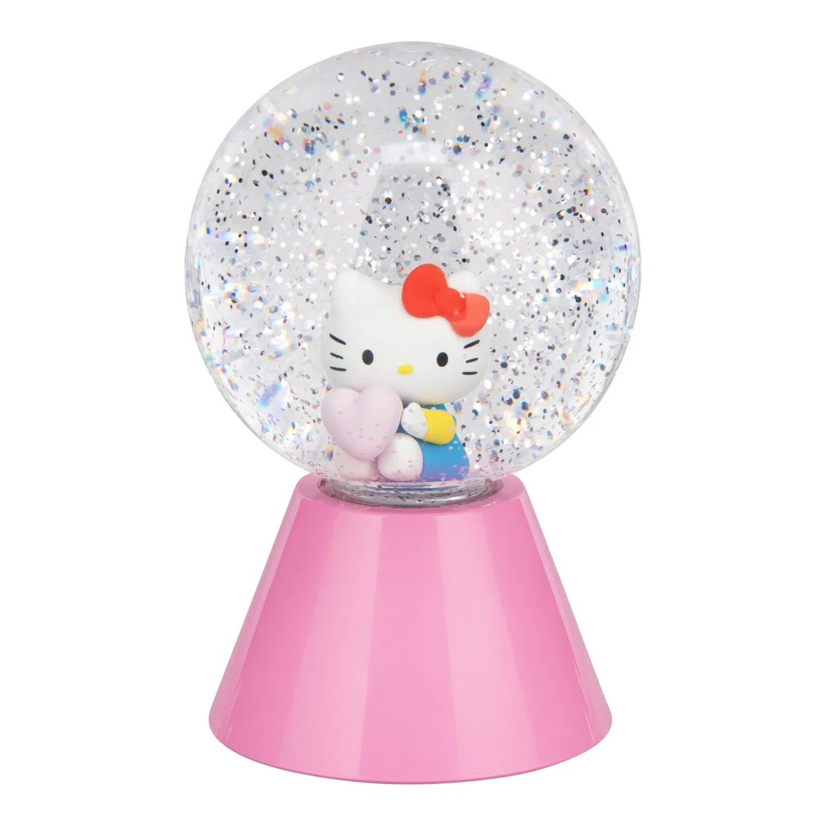 Paladone - Palla di neve glitterata Hello Kitty, con LED multicolore, design compatto, regalo per adulti e bambini, licenza ufficiale Sanrio