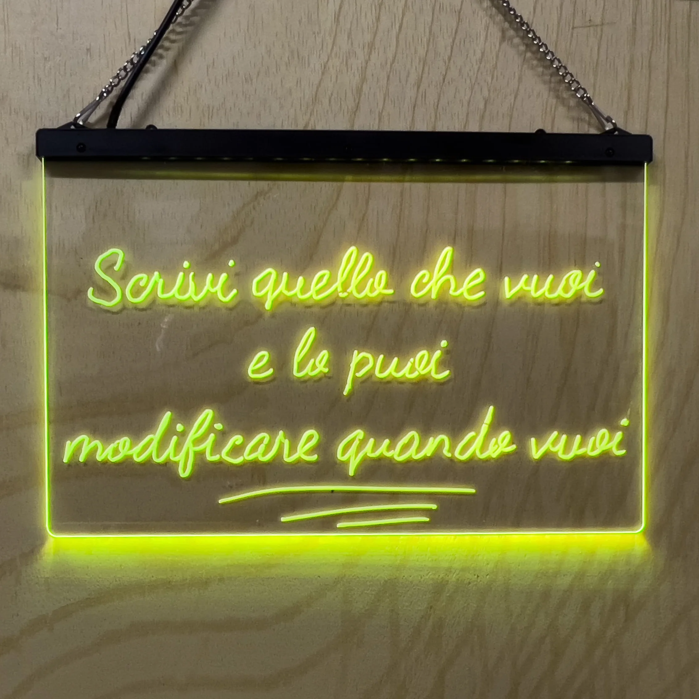 Insegna a led personalizzabile da te tabella luminosa personalizzata luce multicolore per locali bar uffici feste on air o semplice comunicazione