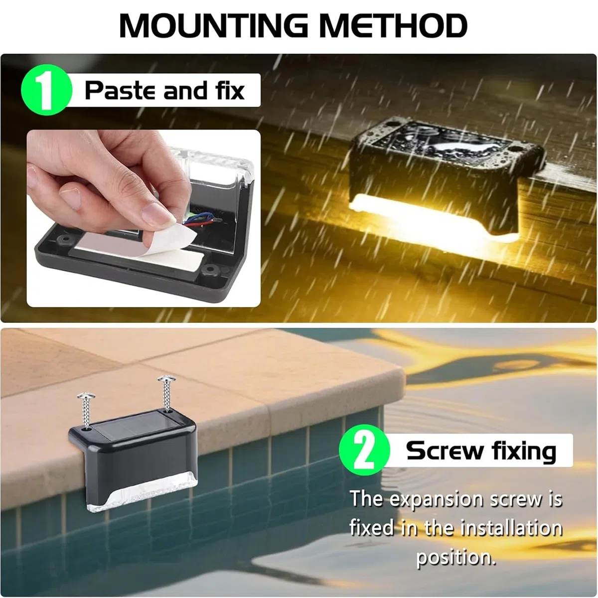 Luci Led Solari Scalini per Esterno 8Pack Segnapassi Led Solari Bianca Calda Luci Solari Esterno Giardino