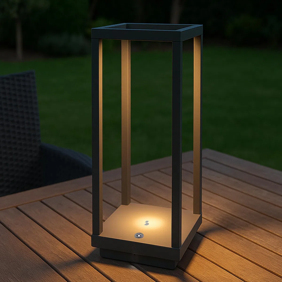 BEPER P207ILI103 Lanterna LED Ricaricabile, Lampada da Tavolo Dimmerabile 3 Luci (Calda, Naturale, Fredda), Autonomia 24h, USB, IP44 per Interno ed Esterno