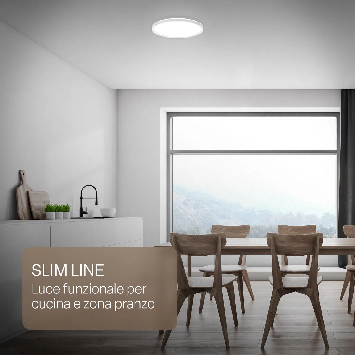 B.K.Licht - Pannello LED piatto con illuminazione indiretta, luce bianco neutro, protezione IP44, plafoniera bagno, plafoniera cucina, lampadario, lampada soffito, 29 x 3 cm, bianco
