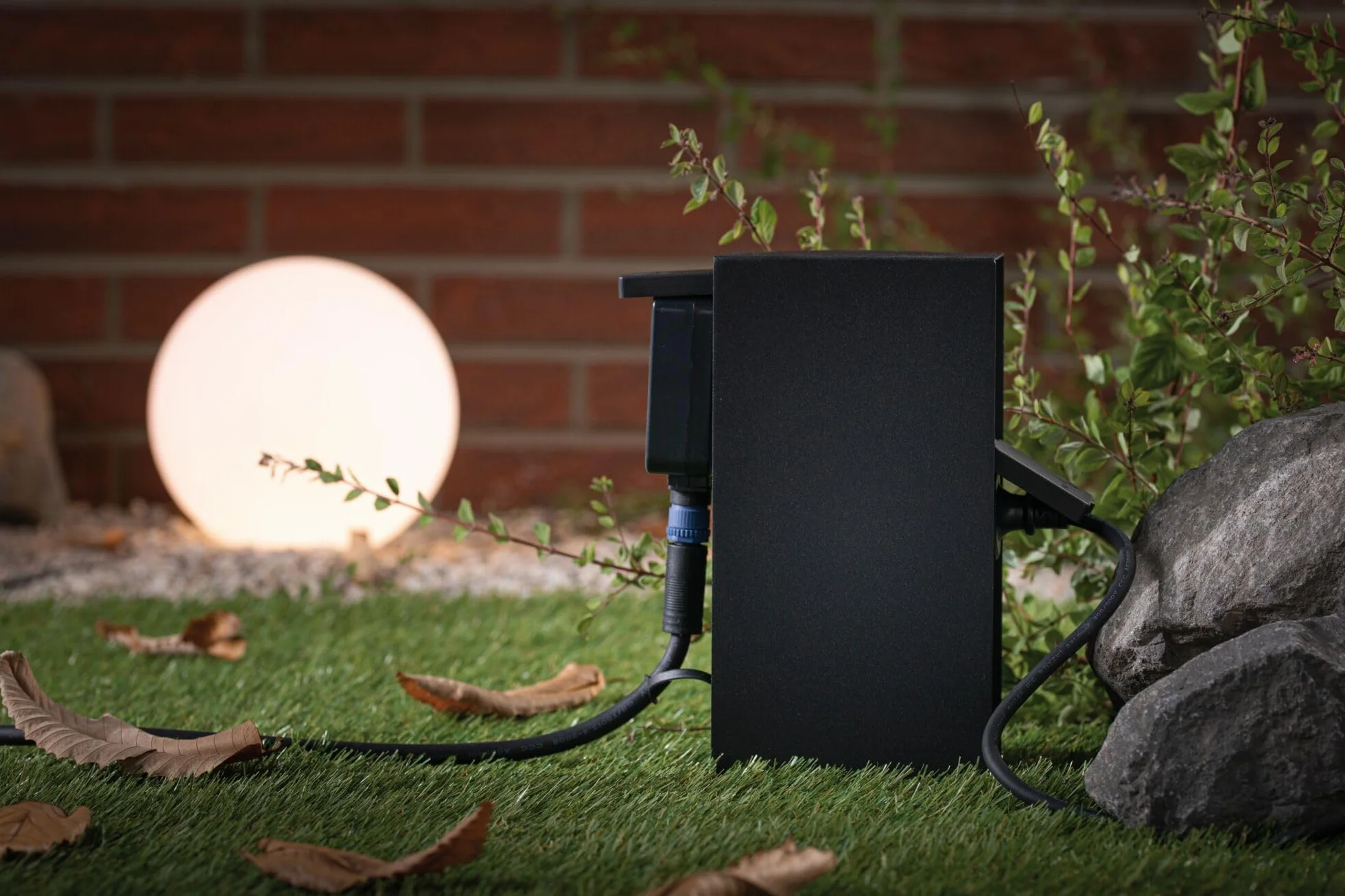 Paulmann 94313 Colonna con prese elettriche Outdoor RIO 4 prese max. 3650 Watt illuminazione per esterni antracite illuminazione da giardino acciaio inox comando
