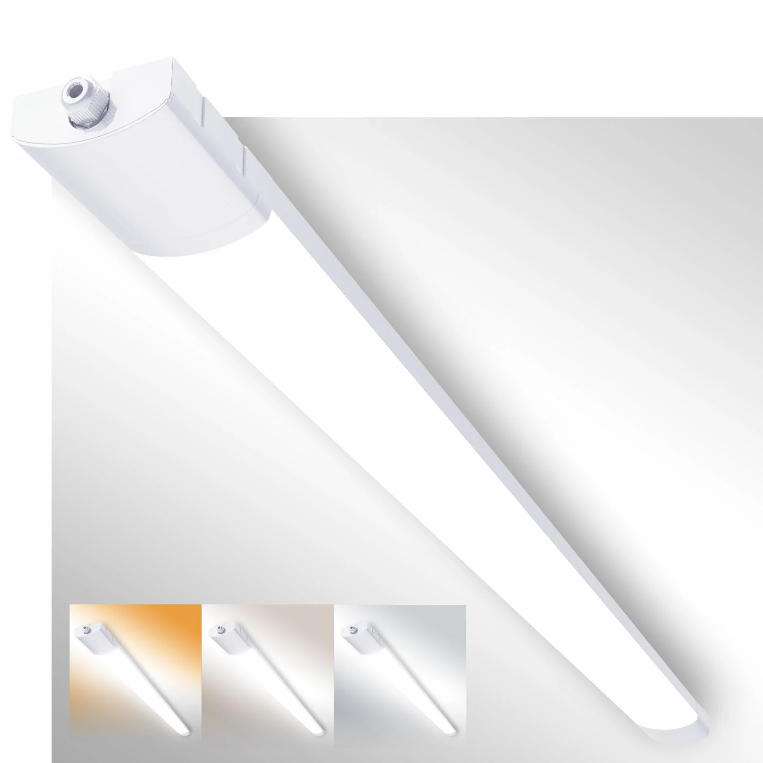 Plafoniera LED Lineare da Soffitto 120CM, 36W 3960LM Neon LED, 3000K-6500K Plafoniera Bagno, Collegabile, IP65 Reglette Garage per cantina, garage e magazzino, 1 PC