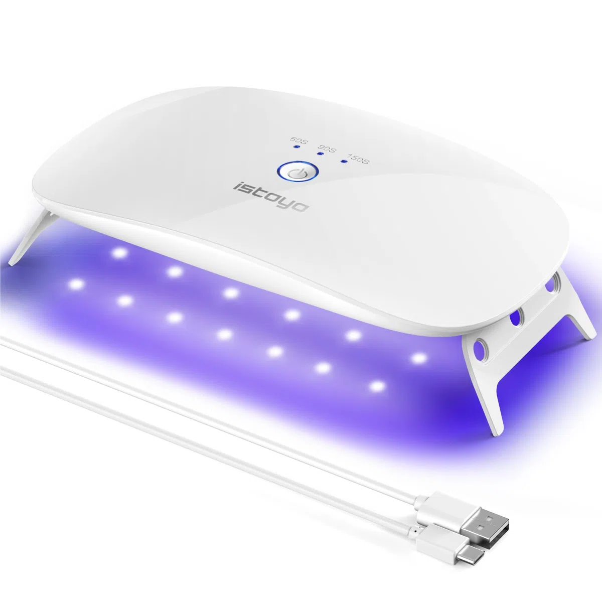 ISTOYO Luce UV per resina, doppia lunghezza d'onda di grandi dimensioni e alto valore energetico, lampada UV per indurire stampi in resina, creazione di gioielli, artigianato fai da te