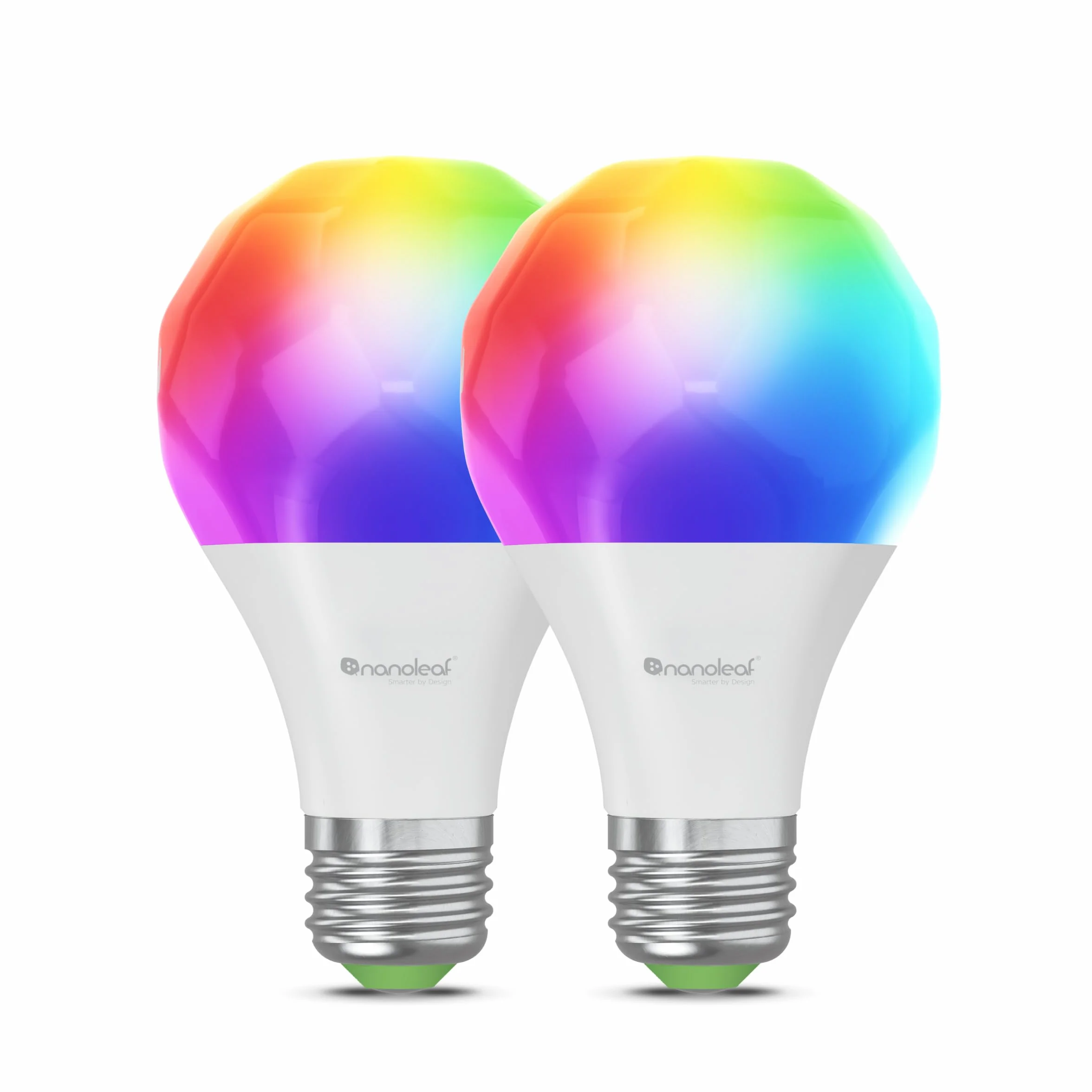 Nanoleaf Lampadine LED Smart E27, RGB WiFi, compatibili con Alexa/Google Home, 9W dimmerabili, 2700K-6500K, Matter e Bluetooth, Necesito un centro, telecomando incluso, confezione da 2