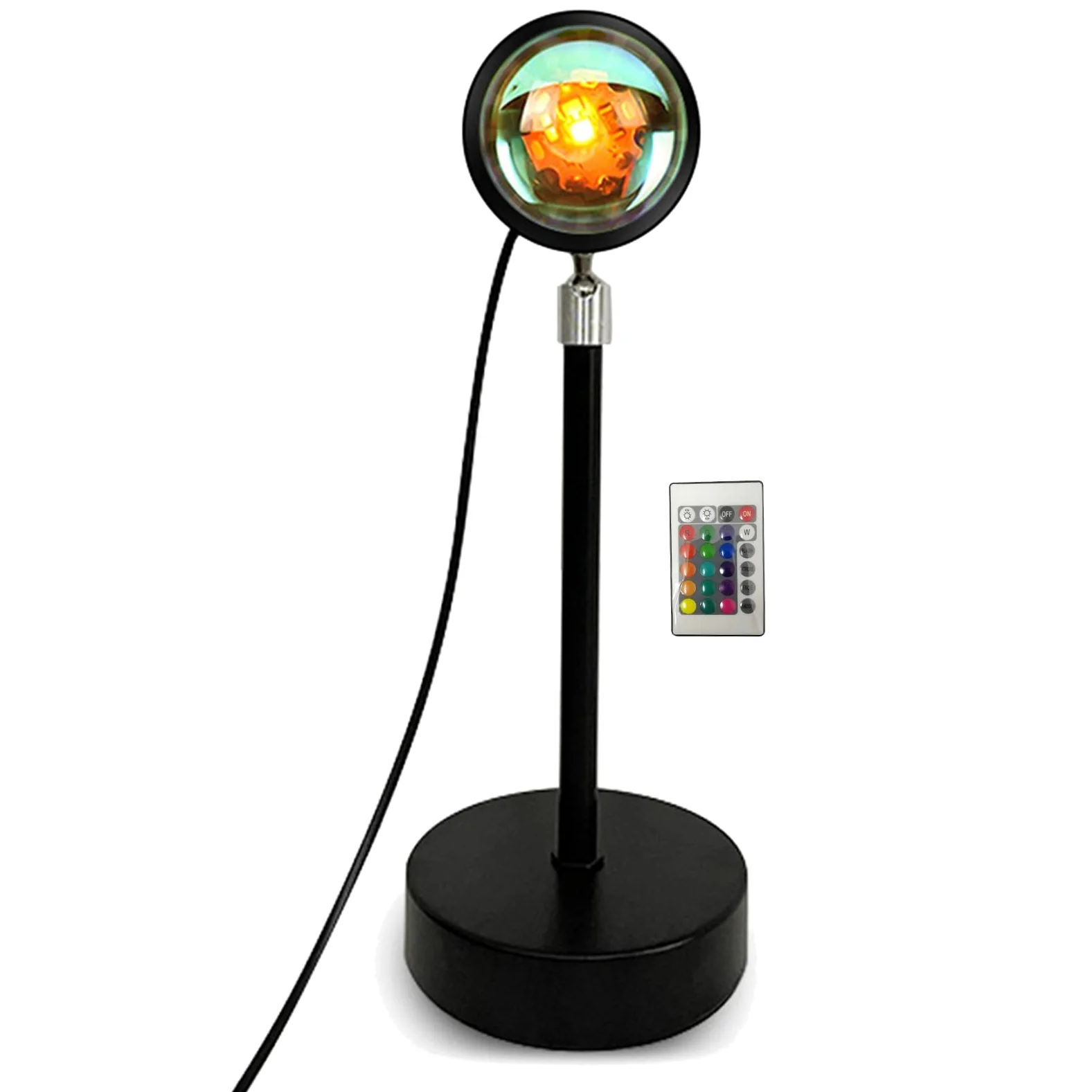 Lampada Al Tramonto Proiezione LED Luce 16 Colori 180 ° Telecomando Girevole Luce di Proiezione RGB per Camera da Letto