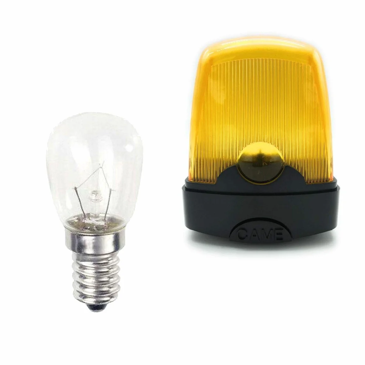 Kit 2 Pezzi Lampadina 24V 25W E14 Bassa Tensione X Basculanti e Lampeggianti Cancelli Forma Peretta
