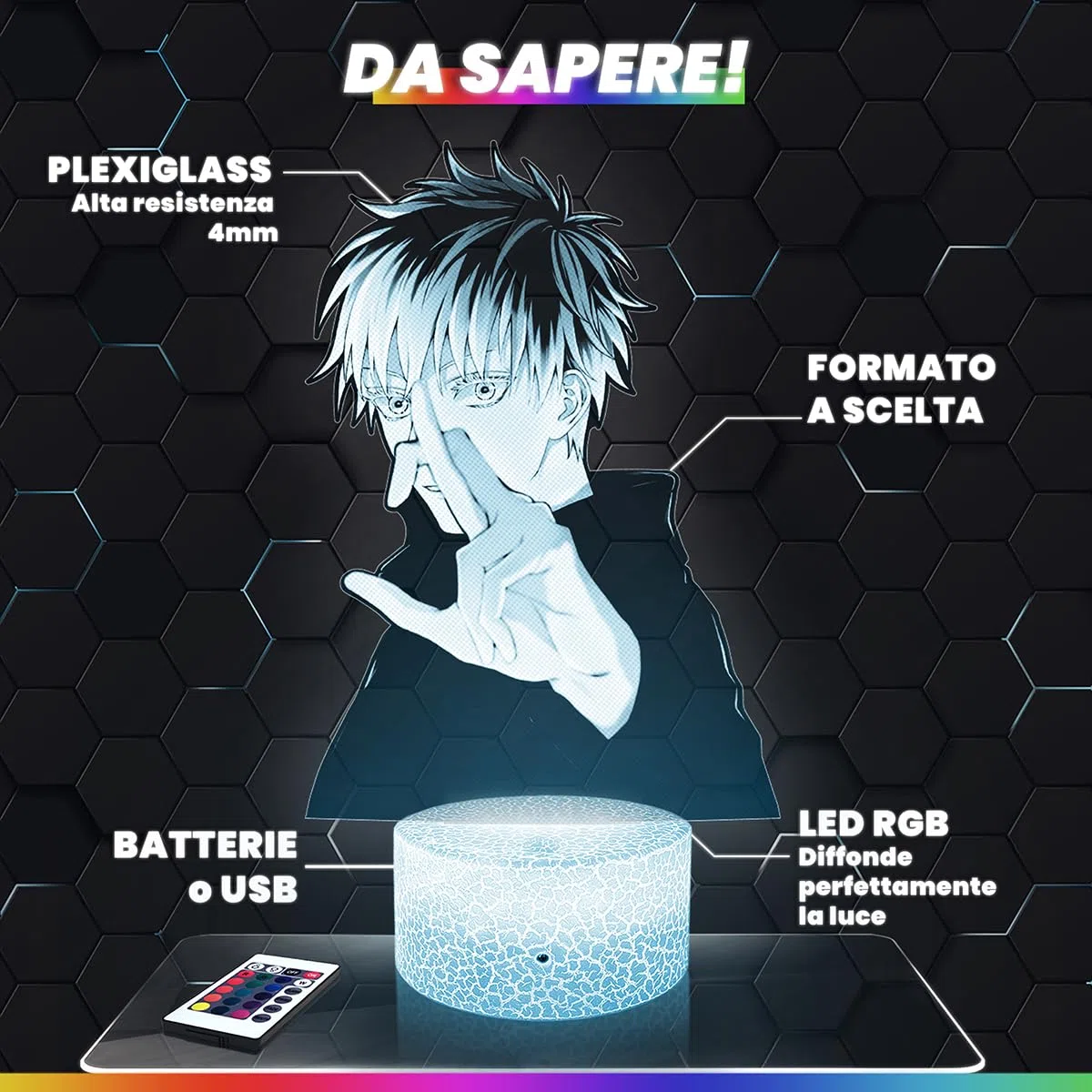Lampada Led 3D decorativa Manga Zenitsu Agatsuma, idea regalo per adolescenti, accessorio Manga Zenitsu Agatsuma Manga Disegni animati Camera da letto per ragazzi idea regalo natale adolescente