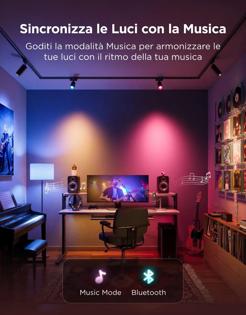 Govee E14 Lampadina Intelligente RGBWW, Compatibile con Matter e Google Assistant, 450LM, Controllo di Gruppo, 4.8W, fai da te, 16 Milioni di Colori, 54 Scene, Set di 2