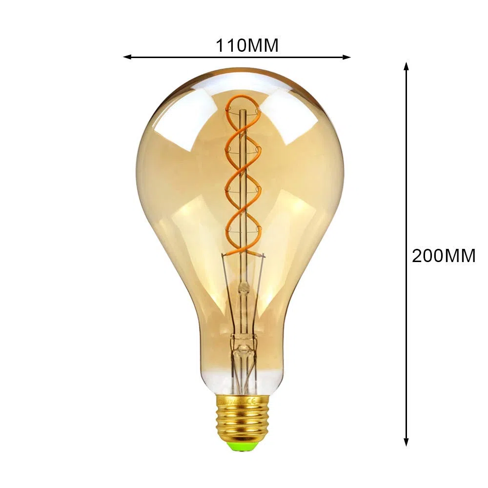 LightingDesigner Grandi dimensioni lampadina Edison A110/PS35 morbido filamento LED 4 W dimmerabile lampadina antico vintage