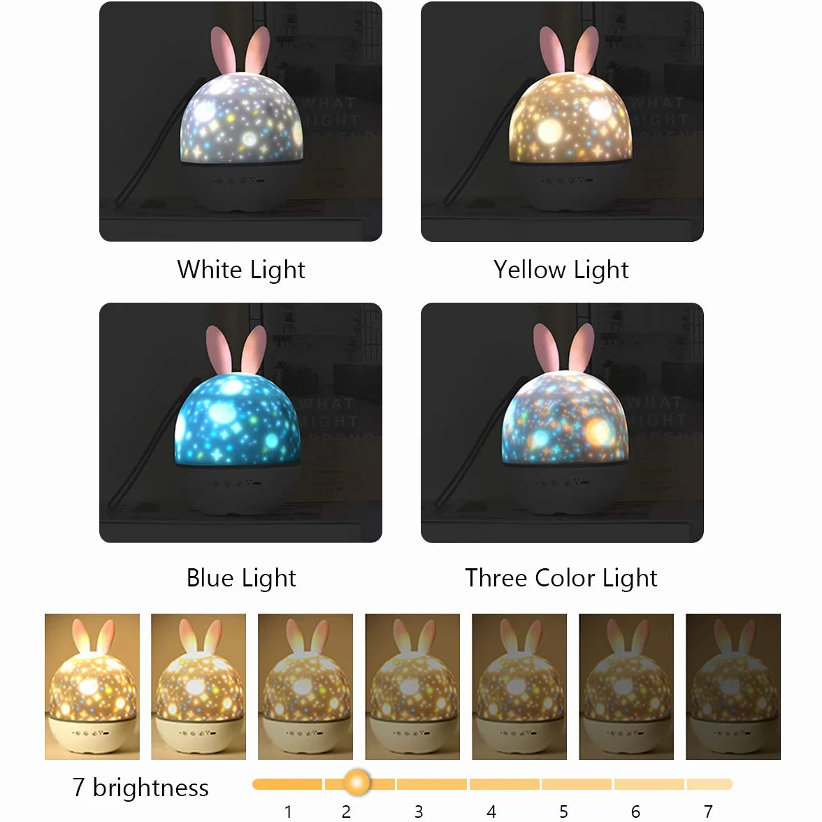 URAQT Proiettore Stelle Soffitto Bambini, Luci Notte per Bambini, 360°Rotazione Musicale Luce Notturna Bambini Proiettore, 6 Films Proiettore Soffitto,8 musica,con Telecomando e timer, Regalo Neonato
