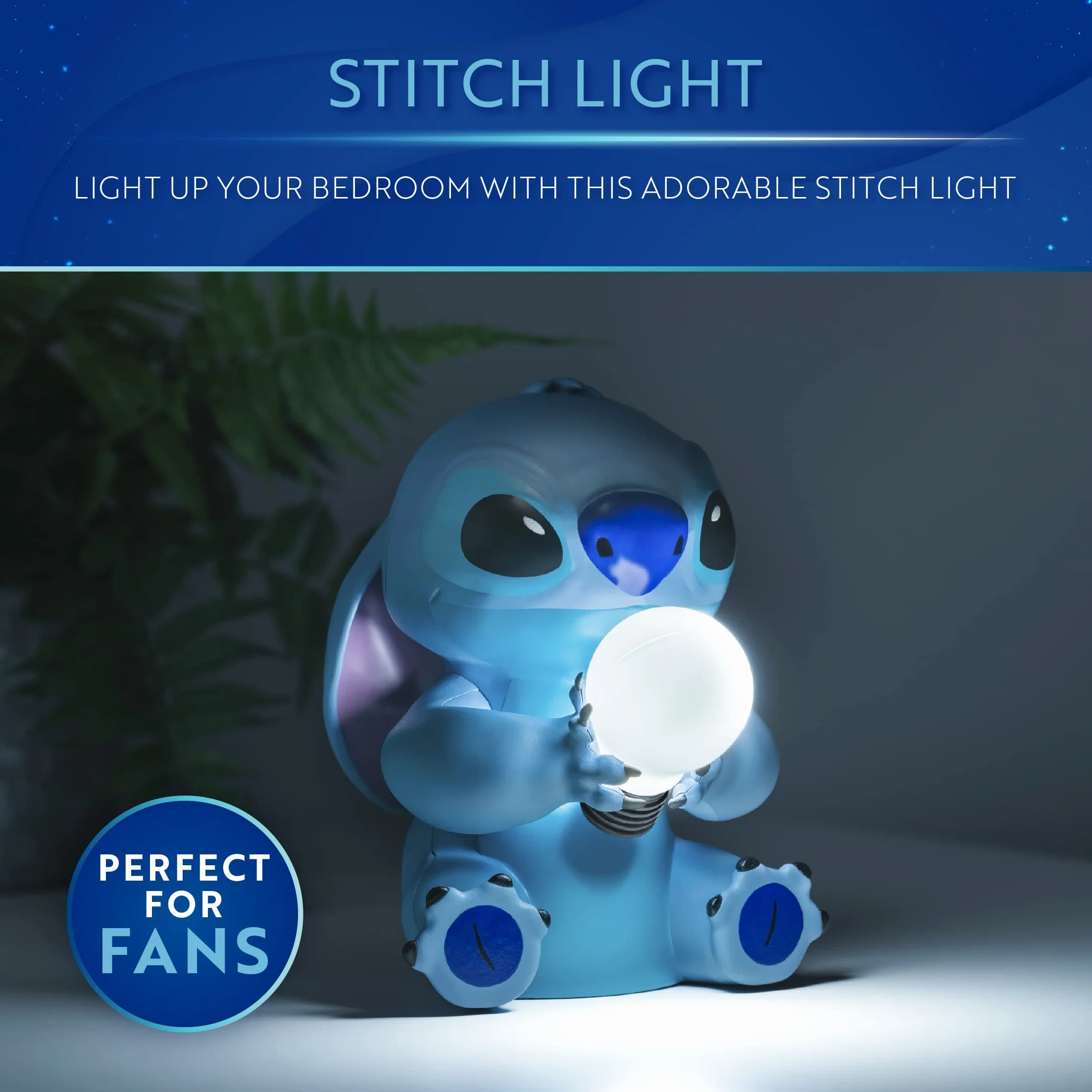 Luce Stitch - Merchandise Ufficiale Lilo & Stitch, Lampada Collezionabile Disney, Decorazione Notturna per Tavolo da Letto