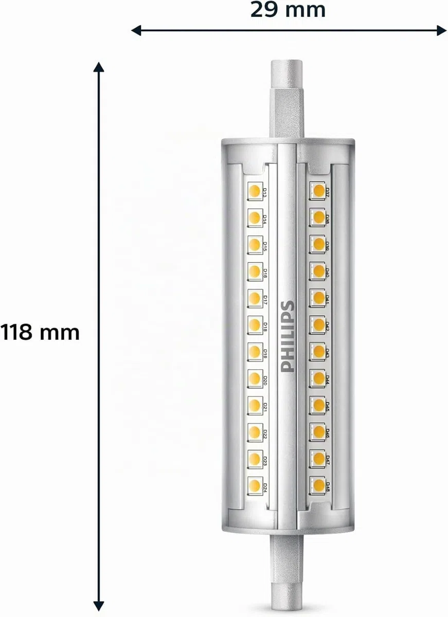 Philips LED Faretto, Equivalente a 120W, Attacco R7S, Luce Bianca, Dimmerabile