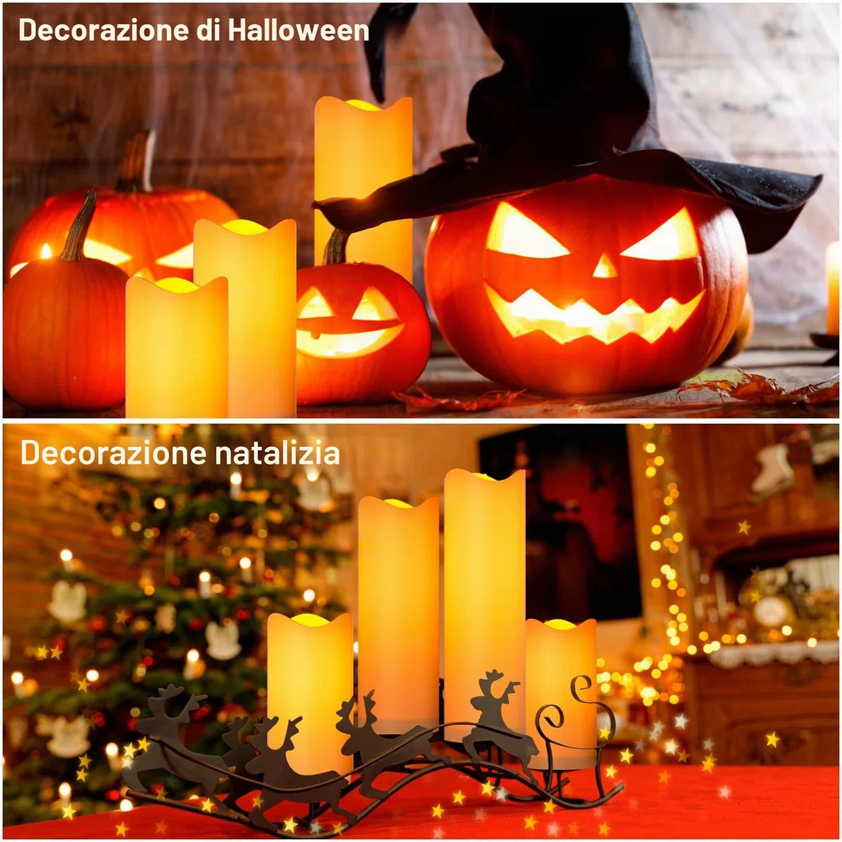 EXTSUD Set di 4 Candele a LED senza Fiamma con Telecomando, Impermeabili Outdoor LED Candele, Luce Notturna Antivento, LED Candela Decorazione Romantica per Matrimoni San Valentino Anniversari