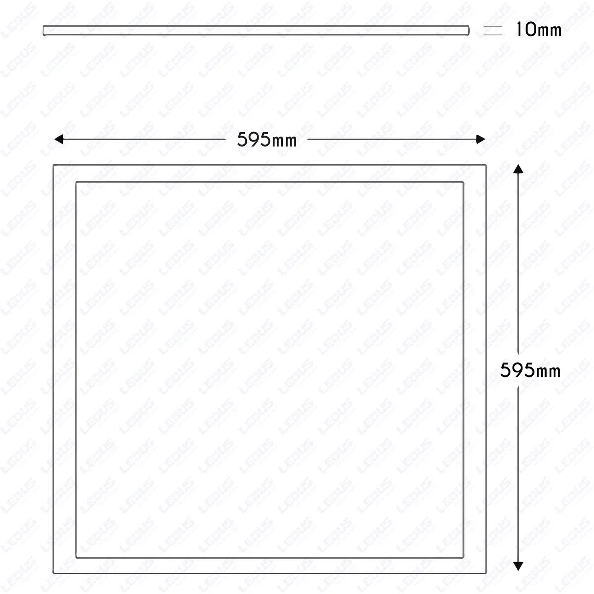 Illuminazione LED panel 60x60 quadrata ultrasottile 40W.