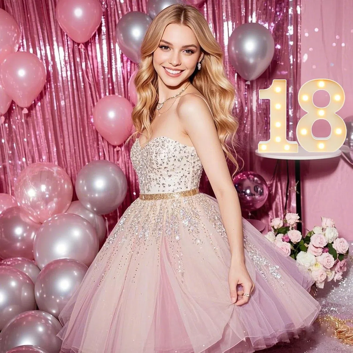 Ledido Numeri luminosi a LED per tendone, numeri freddi e caldi, per decorazioni per il 18° compleanno, luci a LED per anniversario di matrimonio, laurea, casa, camera da letto, tavolo, decorazione