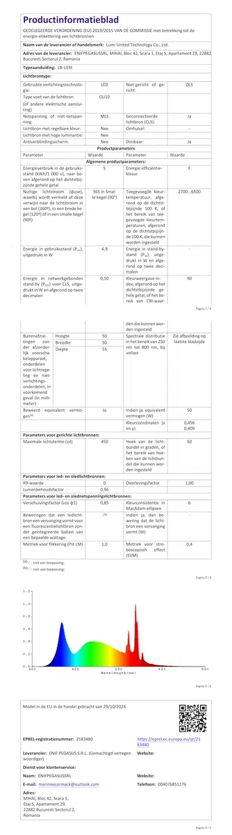 Aqara Lampadina LED T2 GU10 Thread/Zigbee, Bianco Regolabile (2000 K-9000 K), RGB con 16 Milioni di Colori, Equivalente 30 W, Matter, Compatibile con HomeKit, Alexa, Google e Altro