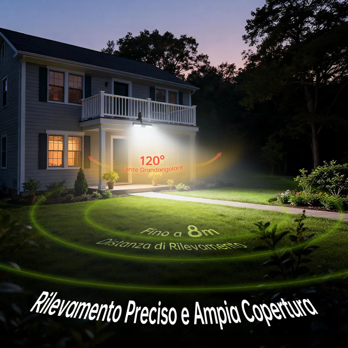 Jeebel 2 Pezzi Lampada Solare con Sensore Movimento 28cm 1200LM Luci Solari da Giardino con Clip, 160 LED, 5 Modalità, IP65, Luce Avviso Rosso-Blu, Faretto da Esterno Solare per Campeggio Recinzione