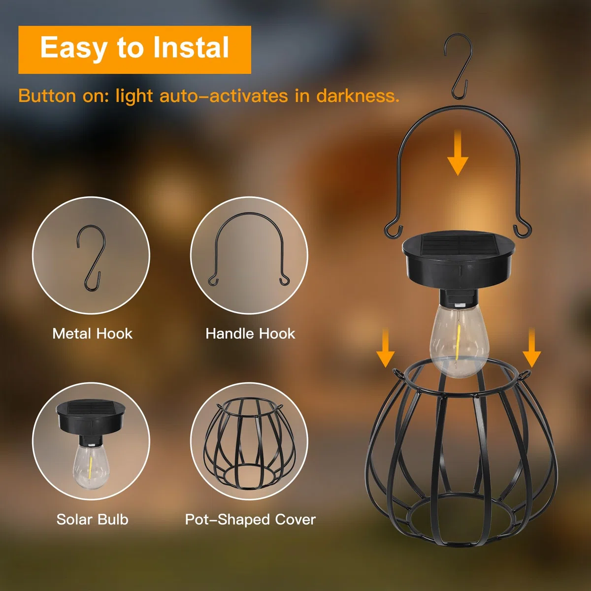 Lanterne Solari Da Esterno 2 Pezzi - Lanterna Solare Da Esterno IP65 Impermeabile - Forma di Brocca Solar Light Lanterne Da Giardino Bianco Caldo Per Da Esterno Giardino Feste Patio