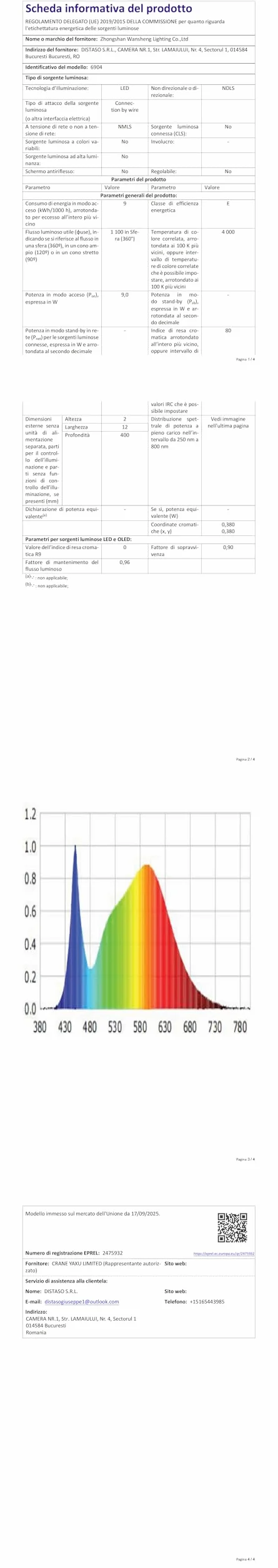 Lampada da Specchio Bagno 40CM, LED 3000-6000K con Interruttore Temperatura, Applique Moderna con Schermo Acrilico, Risparmio Energetico e Durevole, Design Moderno per un’Atmosfera Accogliente
