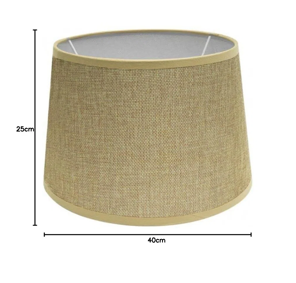 FABRILAMP - FAB 157414015 | Irene E27 Paralume Beige 40dx30dx25h Conico Aperto - FAB 157414015