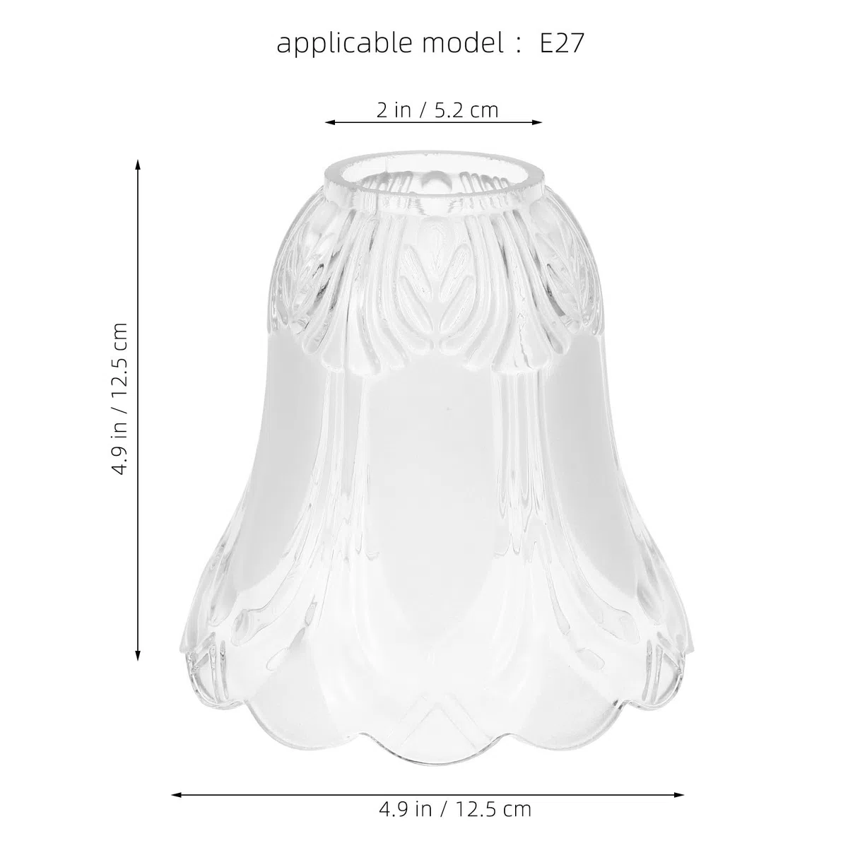 Paralume in Vetro Smerigliato Piccolo per Lampada da Soffitto E27, Copertura di Ricambio Resistente e Leggera, Adatto a Lampade a Sospensione e Applique per Arredi Moderni