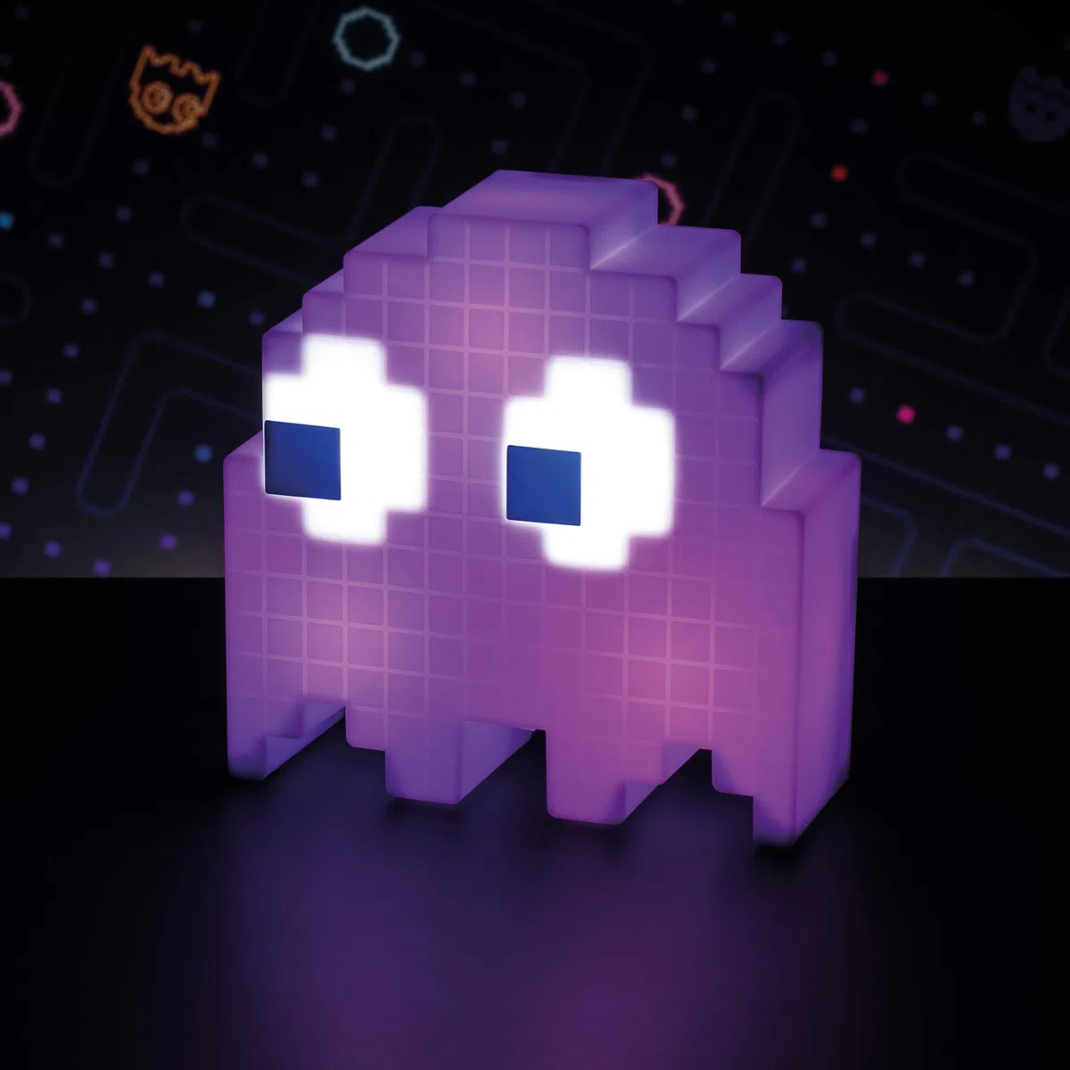 Luce Pac-Man Ghost Cambia Colore con la Musica, Alimentata via USB, Regalo Retro Gamer