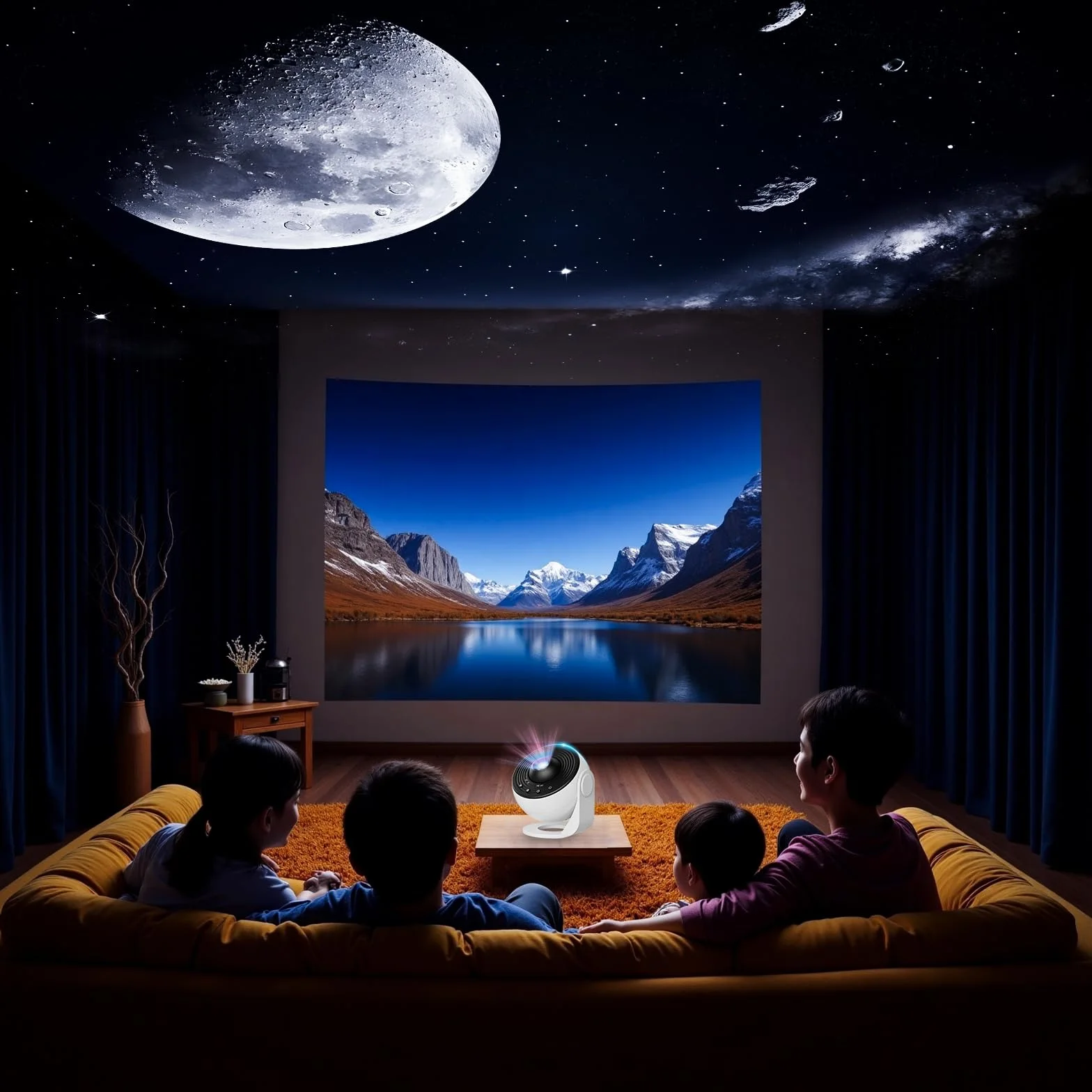 Proiettore Stelle Soffitto PRO, Galaxy Projector Planetarium Projector with 13 Planet Discs, Timer, Luce Notturna Proiettore Stellato per Bambini Adulti Rotazione a 360°