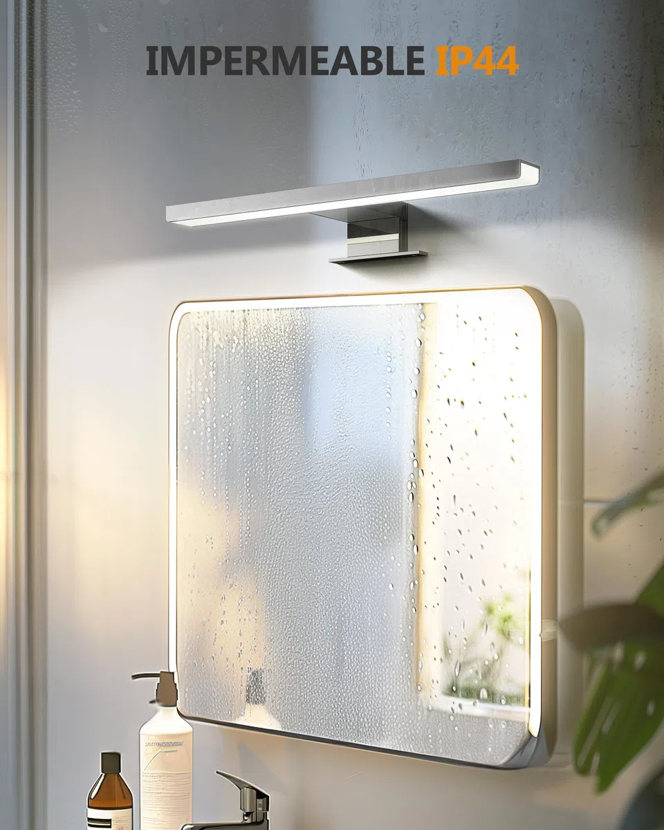 Hommie LED Applique Bagno, Luce Specchio Bagno 30CM con Interruttore, 5W/4000K, Lampada Specchio Bagno Bianco Neutro per Lampada da Armadio, Luce per Trucco, Impermeabile IP44