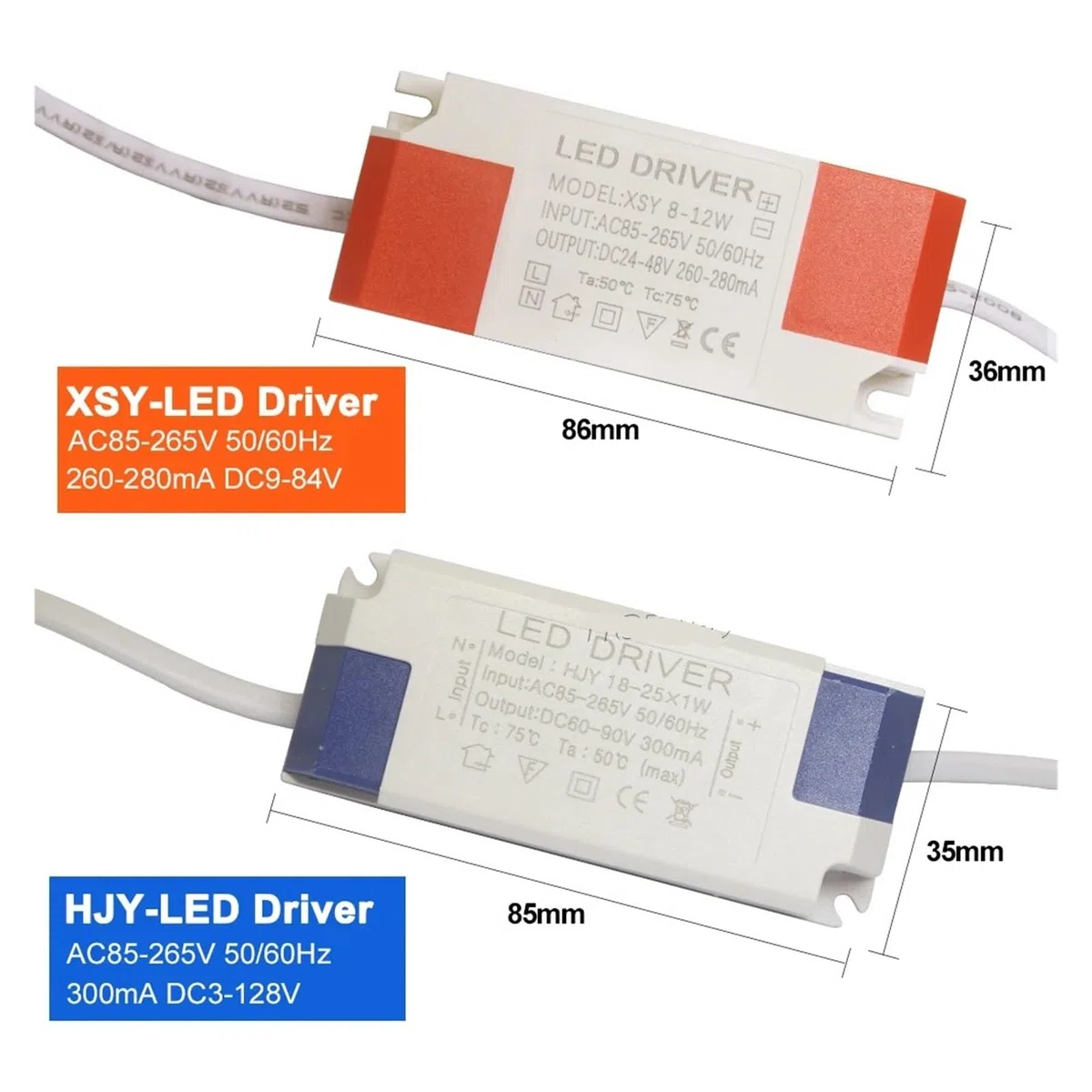 Driver LED 300mA 280mA 1W 3W 5W 7W 12W 18W 20W 25W 36W alimentatore a corrente costante AC85-265V trasformatore da incasso(24-36W 300mA)