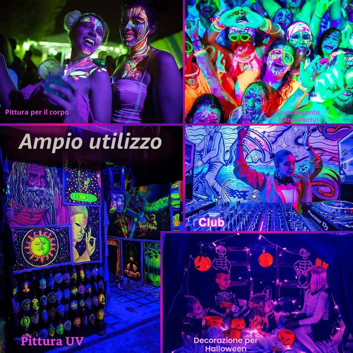 CREATESTAR LED Luce Nera 100W, Faro UV LED IP65 Impermeabile Faretto UV con 1,5m Spina, Lampada per Festa Glow, Acquario, Bar, Poster Fluorescente, Halloween, Discoteca (100W(1PCS))