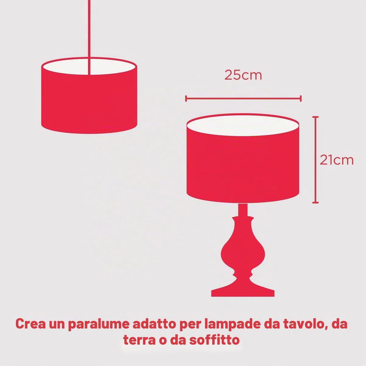 needcraft, kit professionale per paralume fai da te da 25 cm