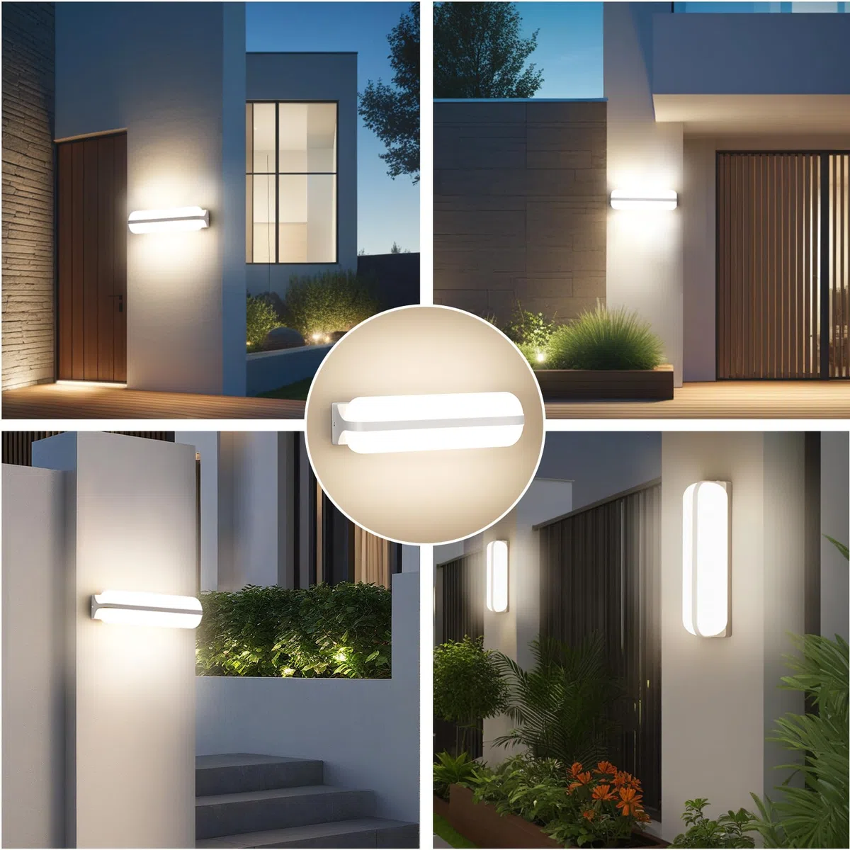 VivaLet Applique da Esterno/Interno 20W 2000LM, Illuminazione Up & Down Lampada da Parete a Parete, 4000K IP65 Luce da Esterno per Ambienti Umidi, Balcone, Bagno, Corridoio, Cantina, Giardino, WC