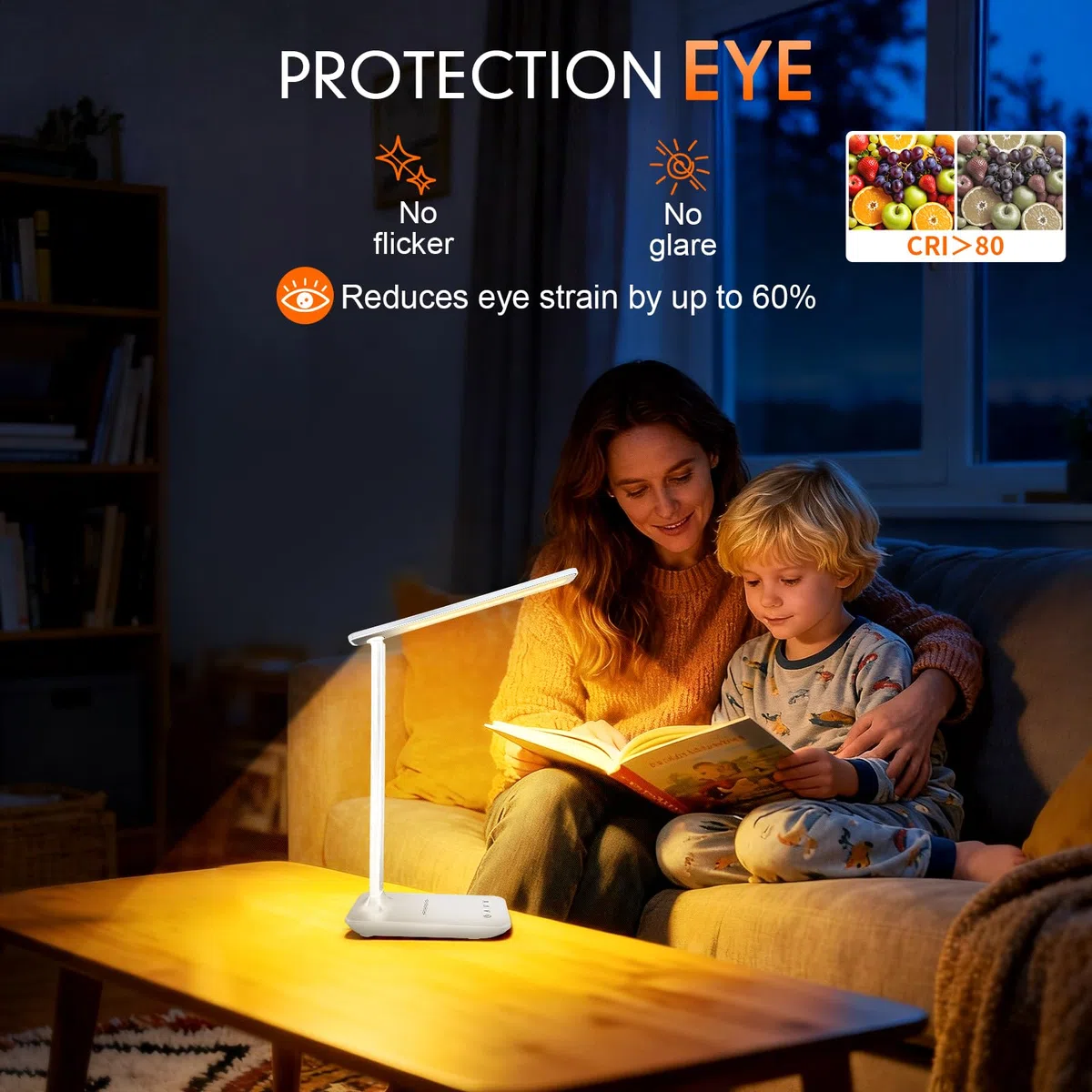 karidi Lampada da Scrivania Senza Fili Ricaricabile, Lampada da Tavolo con Batteria 4000mAh, LED Luce da Lettura Piegevole, 5 Modalità & 5 Luminosità, per Studio, Ufficio e Camera da Letto