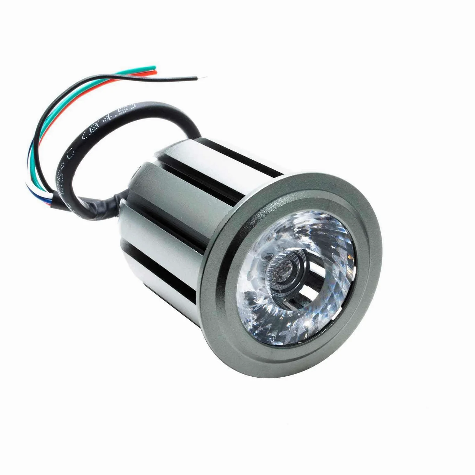 Planetitaly Faretto led RGB 12W spot 24v 50mm luce lampada sincronizzabile dmx Lampadina led RGBW Dimmerabile 24Vac dc RGB+3000K Angolo luce 38° 1080 Lumen